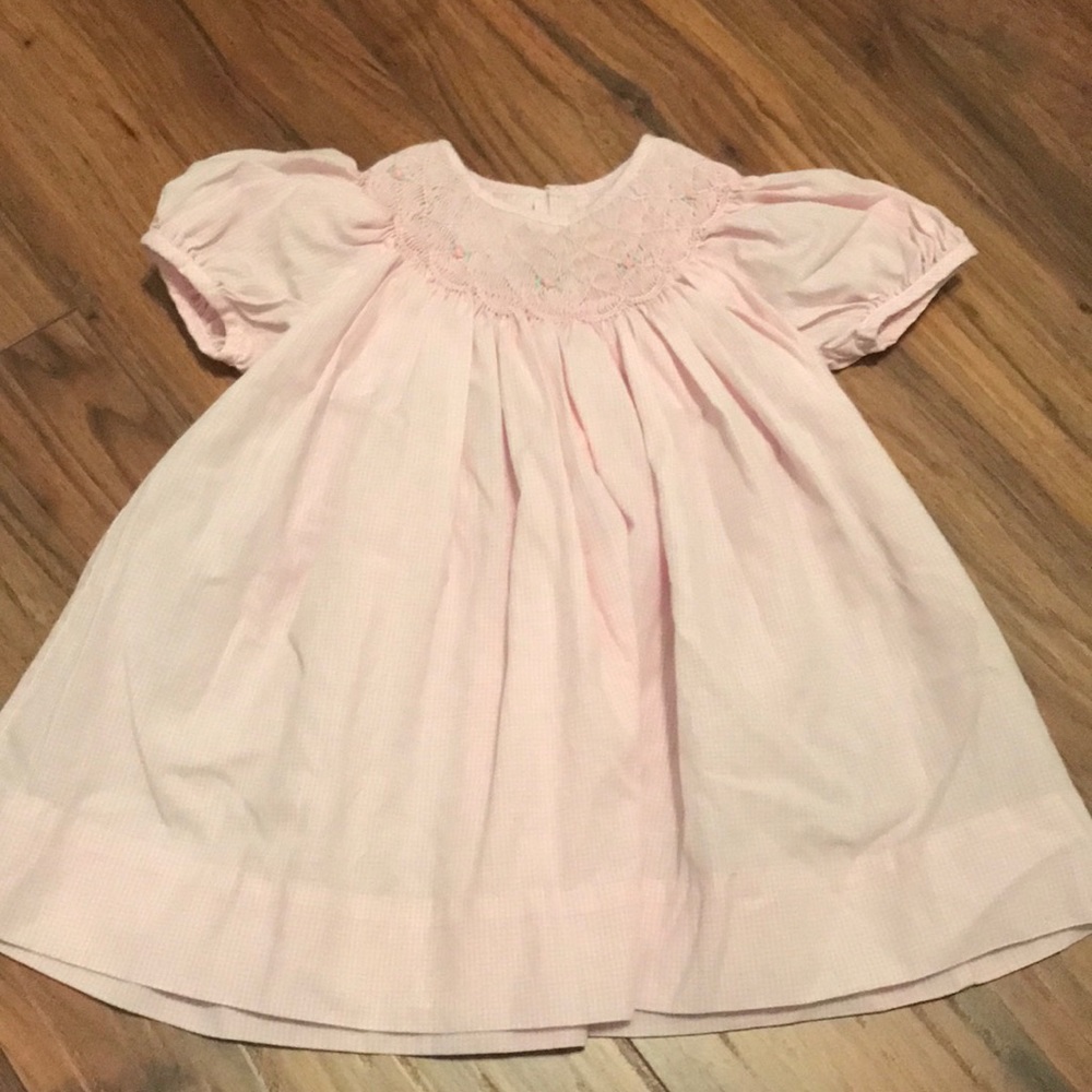 Petit Ami Light Pink Smock Dress